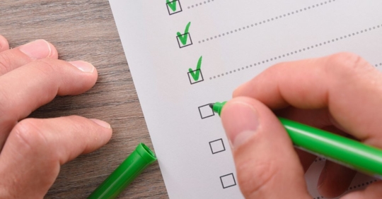 Ticking off the checklist